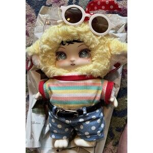 Lokiki Memory 400% Yellow Sheep Plush Blind Box Art Toy w/ Accessories & Bag